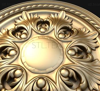 3D модель Акант в круге с орнаментом (STL)